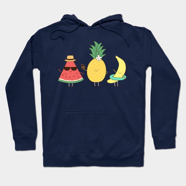 Tropical fruits Hoodie by milkyprint